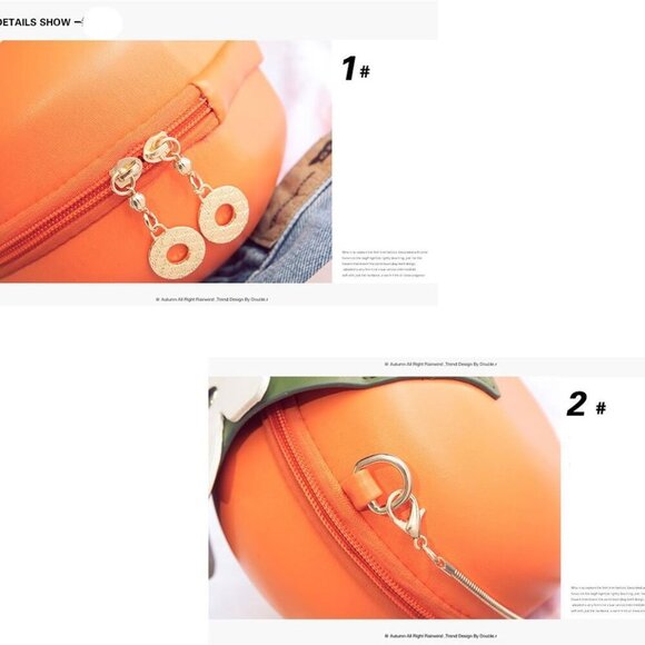 Fruit Pineapple Shaped Women Pu Leather Clutch Purse Cross Body Bag - Picture 4 of 7